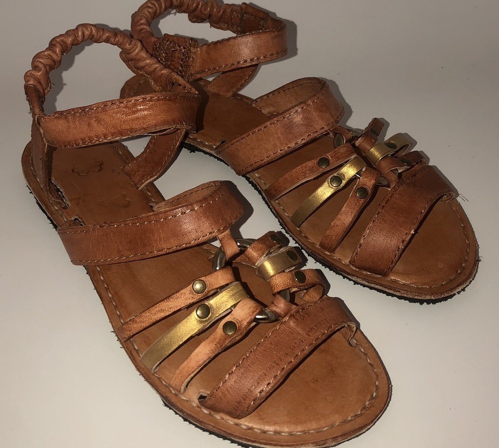 Handmade Women's Leather Greco Strappy Sandals in Sizes 5-13