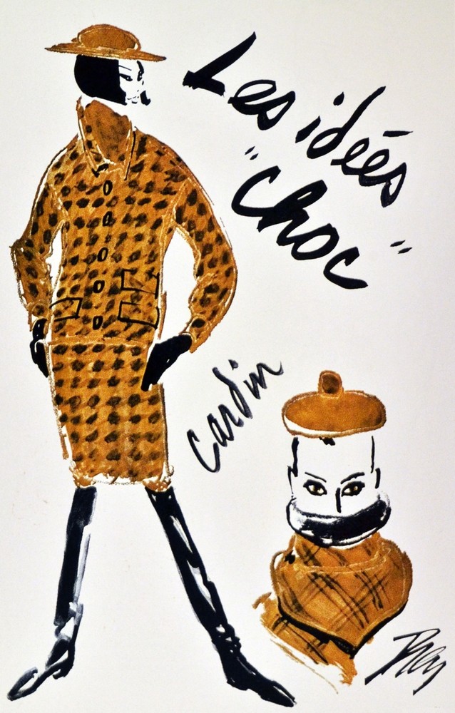 Poster print.Interior design Art.Deco Retro fashion girl.Cardin.6304