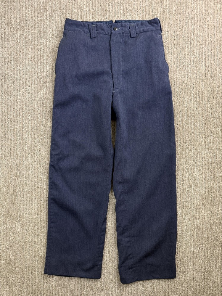 Vintage 40s WWII AAF Gaberdine Pants Men's 30x30 Navy Officer Drop Loop Uniform