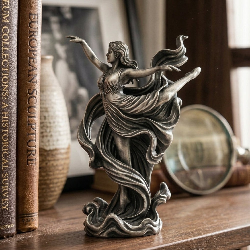 Elegant Dancer 6 oz Gold Spartan 999+ Pure Silver Statue Luxury Collectible Gift