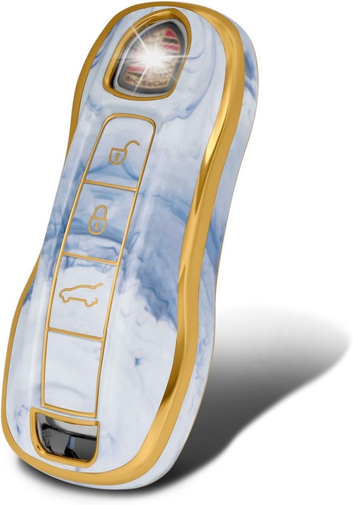 Key Fob Cover, Premium oft TPU Key Fob Cover Case Compatible with 911 Cayenne P