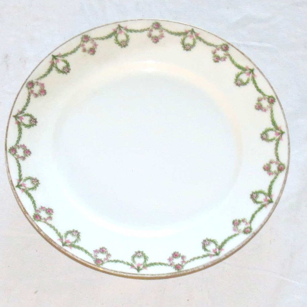 CA Charles Ahrenfeldt Limoges Rose Garland 7.3/8 inch Salad Plate