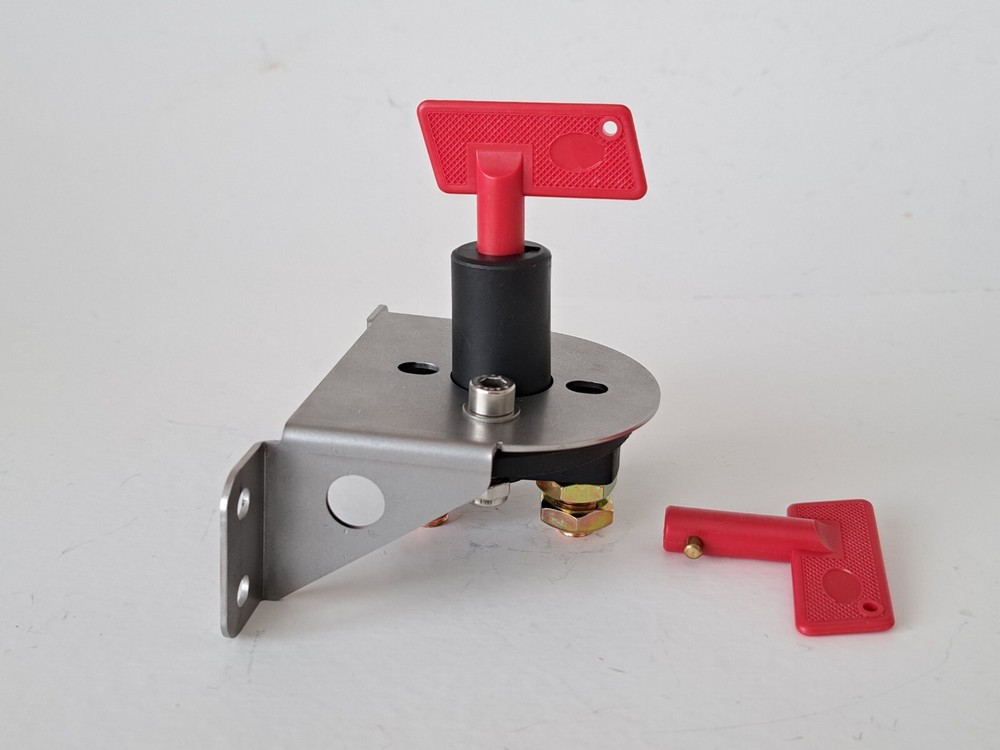 Battery isolator master cut of switch and bracket - Race car, rally, fabrication