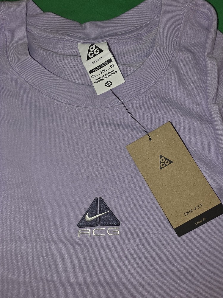 Nike ACG “Lungs” Long-Sleeve T-Shirt Purple DR7753-515 Men's Size XXL