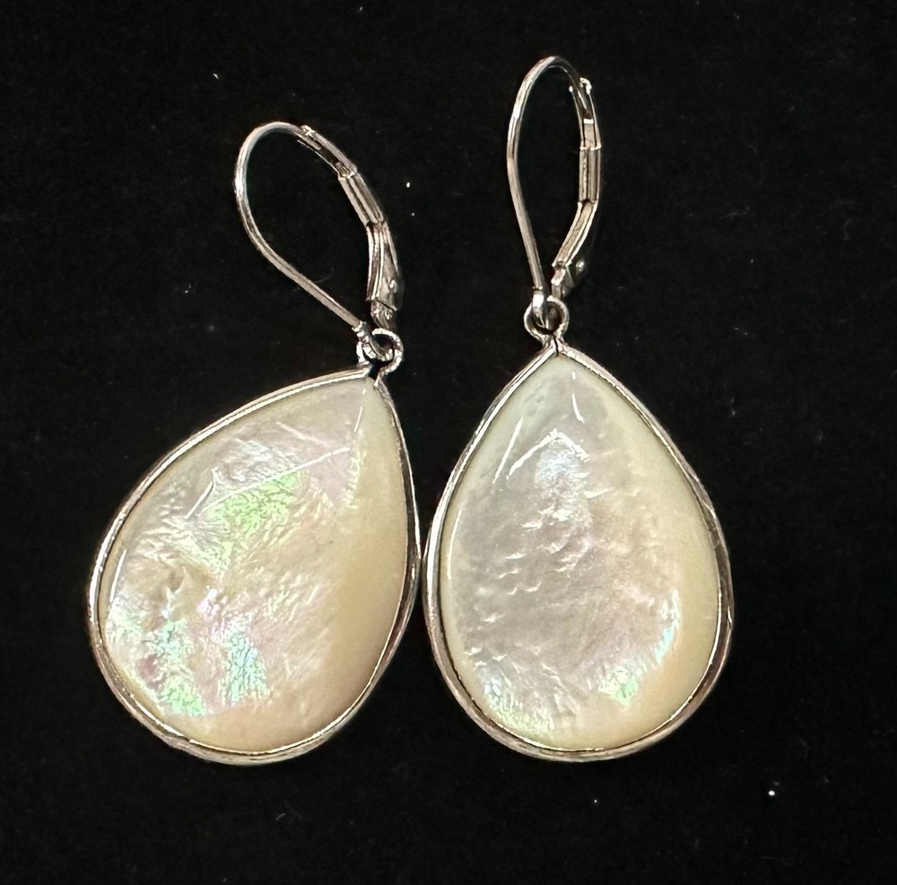 Vintage Leaver Back Dangle Earrings MARKED 925 Sterling Silver Jewelry Lot H
