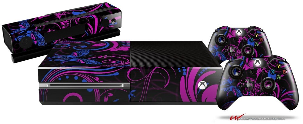 Twisted Garden Hot Pink Blue Skin for XBOX One System