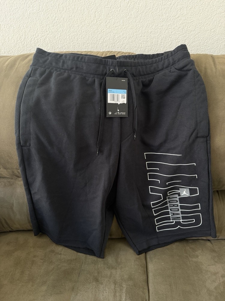 Nike Air Jordan Jump-man Fleece Shorts CZ1674 010 Black / Grey Men’s Size M