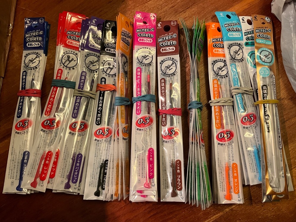 Pilot Hi-Tec-C Coleto Gel Multi Pen Refills + stylus, eraser & mechanical pencil