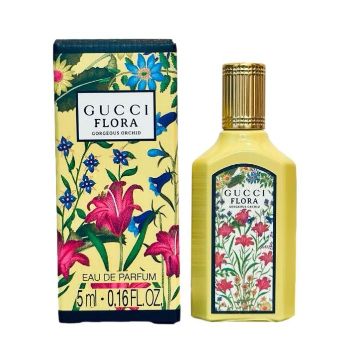 Gucci Flora Gorgeous Orchid Eau De Parfum EDP MINI Splash Perfume NIB .16 Oz 5mL