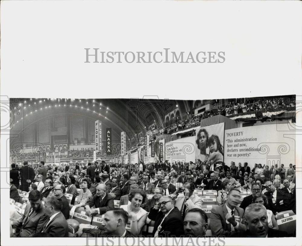 1964 Press Photo Florida delegates attend Democratic National Convention