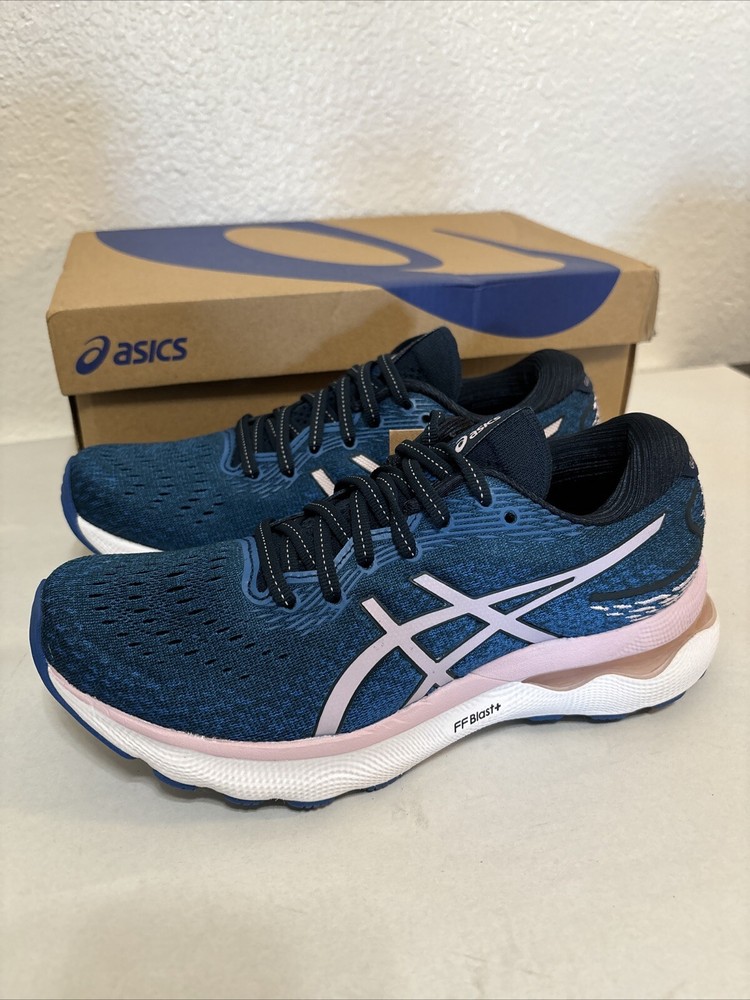 ASICS Gel Nimbus 24 French Blue Barely Rose Women's Running Shoes Size 6