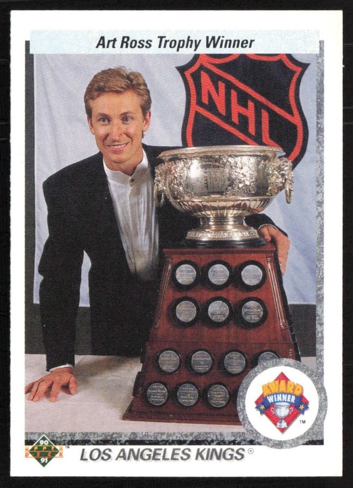 1990-91 Upper Deck Wayne Gretzky Art Ross Trophy Kings Hockey Card #205