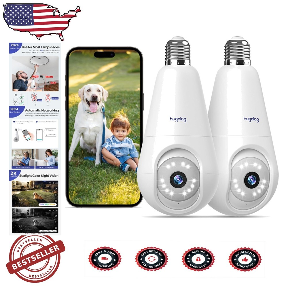 Compact and Smart 2K Wireless Security Camera with AI Alerts & Easy Installation