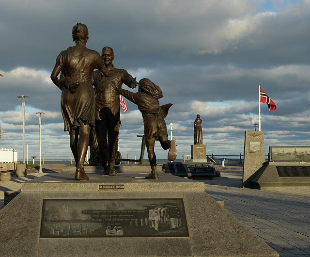 Photo:Virginia Beach VA 2019 Naval Aviation Monument Sculpture Flags