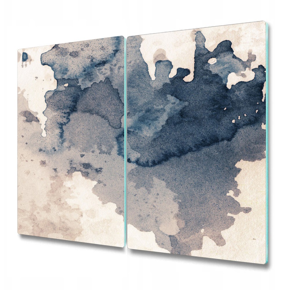 Glass Kitchen Chopping Board Ink splatter Splash Vintage art Watercolour 2x30x52