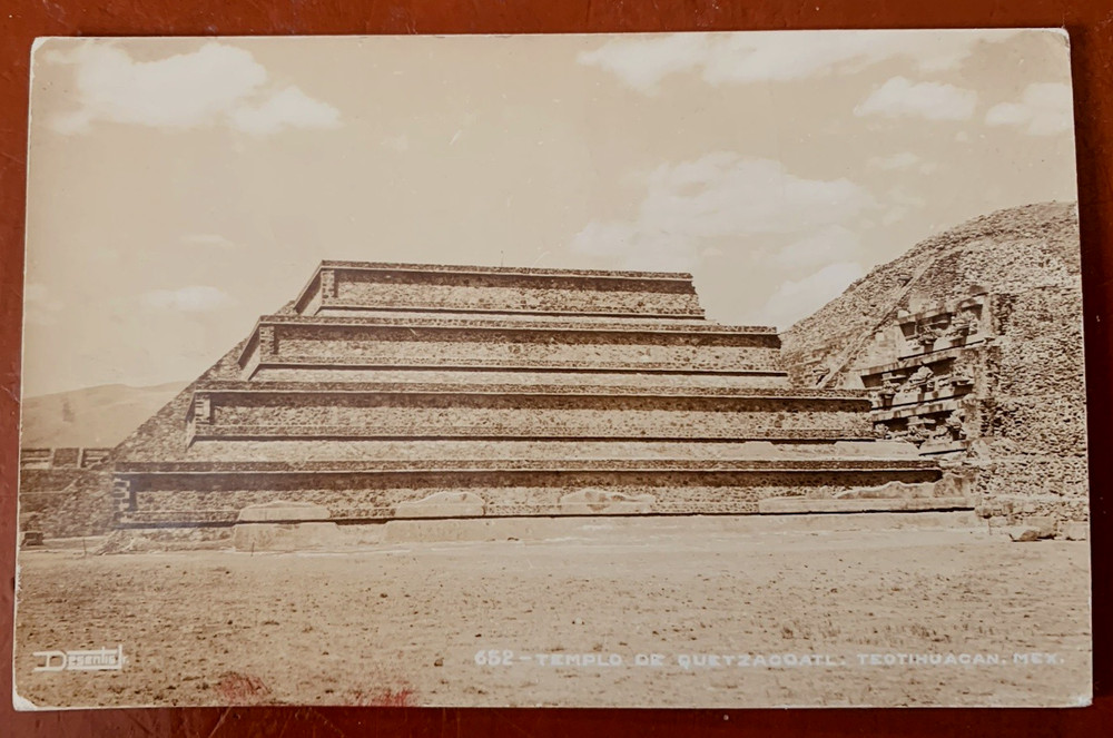 Teotihuacan Mexico Templo De Quetzacoatl  RPPC  Postcard