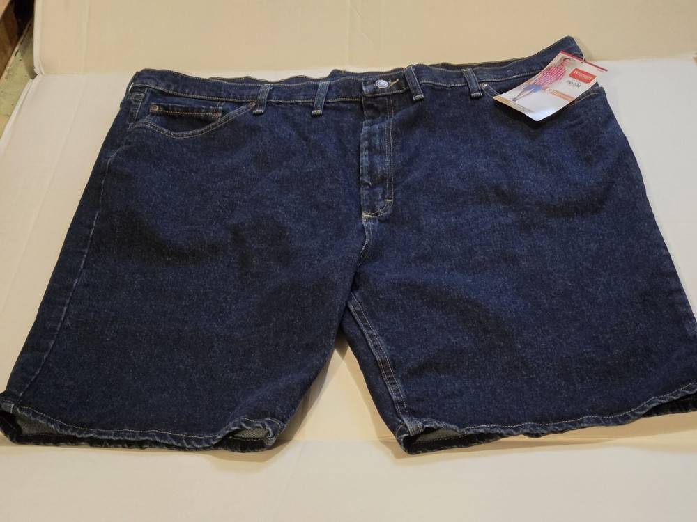 Wrangler Five Star Mens Relaxed Fit Denim Shorts Dark Wash  Size 46
