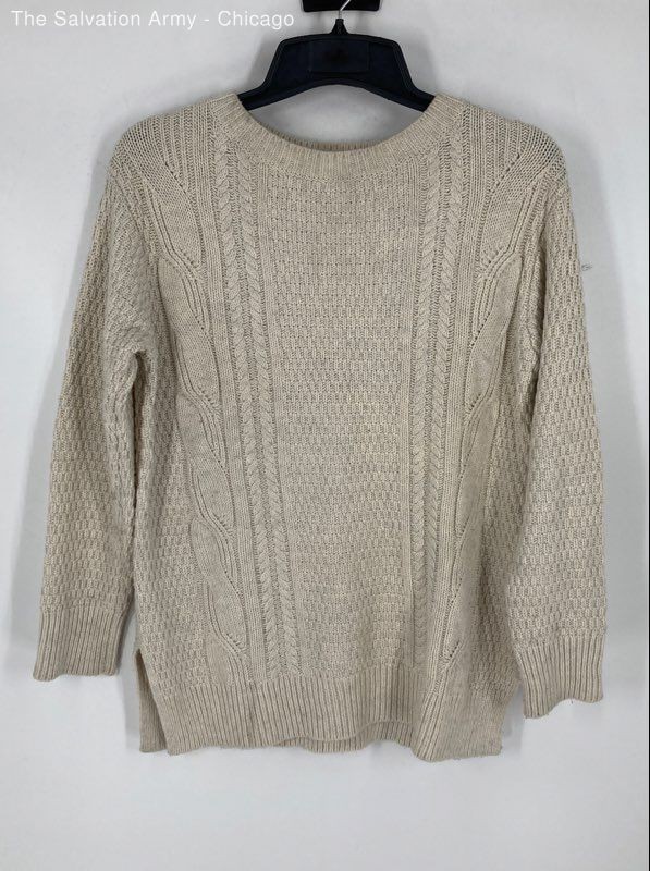 Gap Womens White Knitted Long Sleeve Pullover Sweater Size Medium