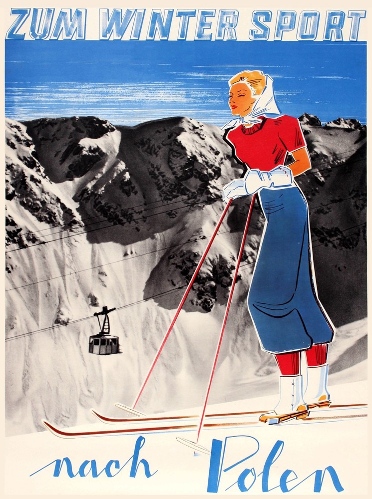 Decoration Poster.Home room art.Interior design.Nach Polen Ski resort.Skiing7222
