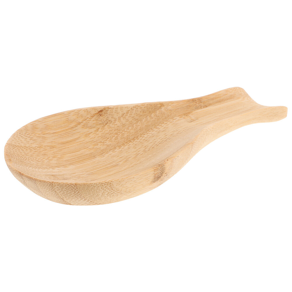 Bamboo Spoon Rest Chopstick Holder with Chinese Soup Spoons Kitchen Set