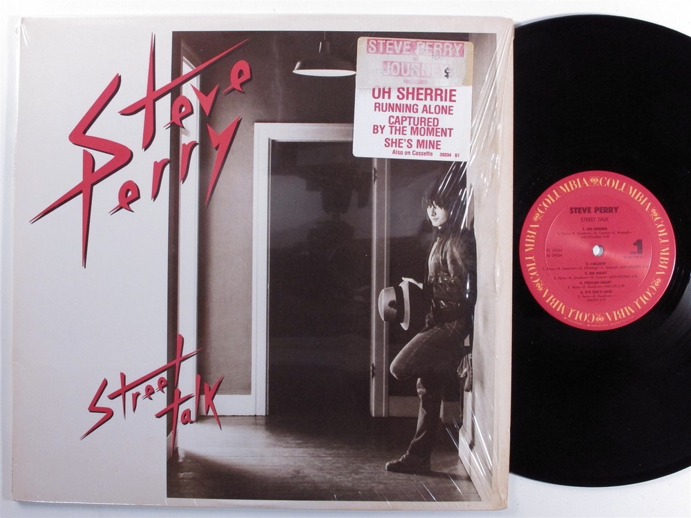STEVE PERRY Street Talk COLUMBIA LP VG+ SHRINK f