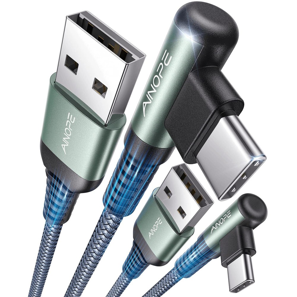 2-Pack USB-C to USB 3.3FT Fast Charging Cable for iPhone 15 3.1A Speeds