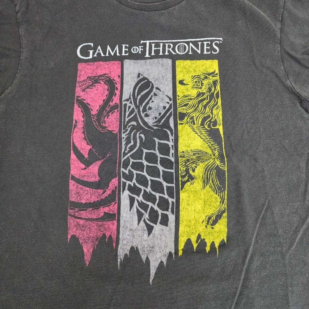 Game of Thrones (HBO TV Series) Black Short Sleeve Tee Shirt Men's Size M
