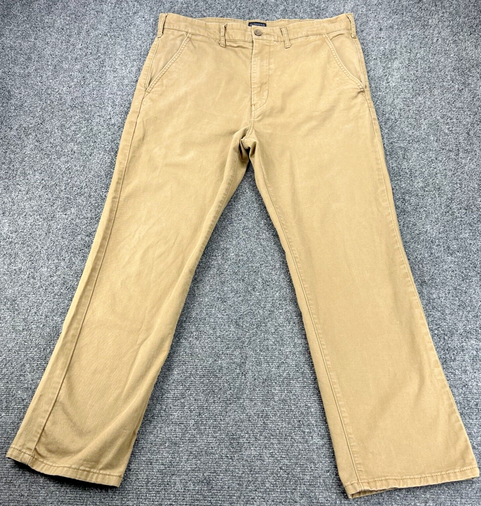 Levis Strauss Chino Pants Mens 34x30 Beige 5 Pocket Straight Work Casual
