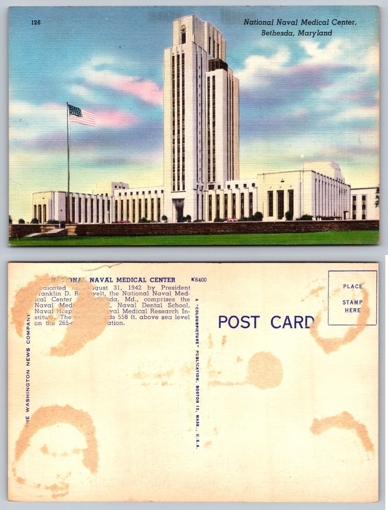 National Naval Medical Center Bethesda Maryland Postcard