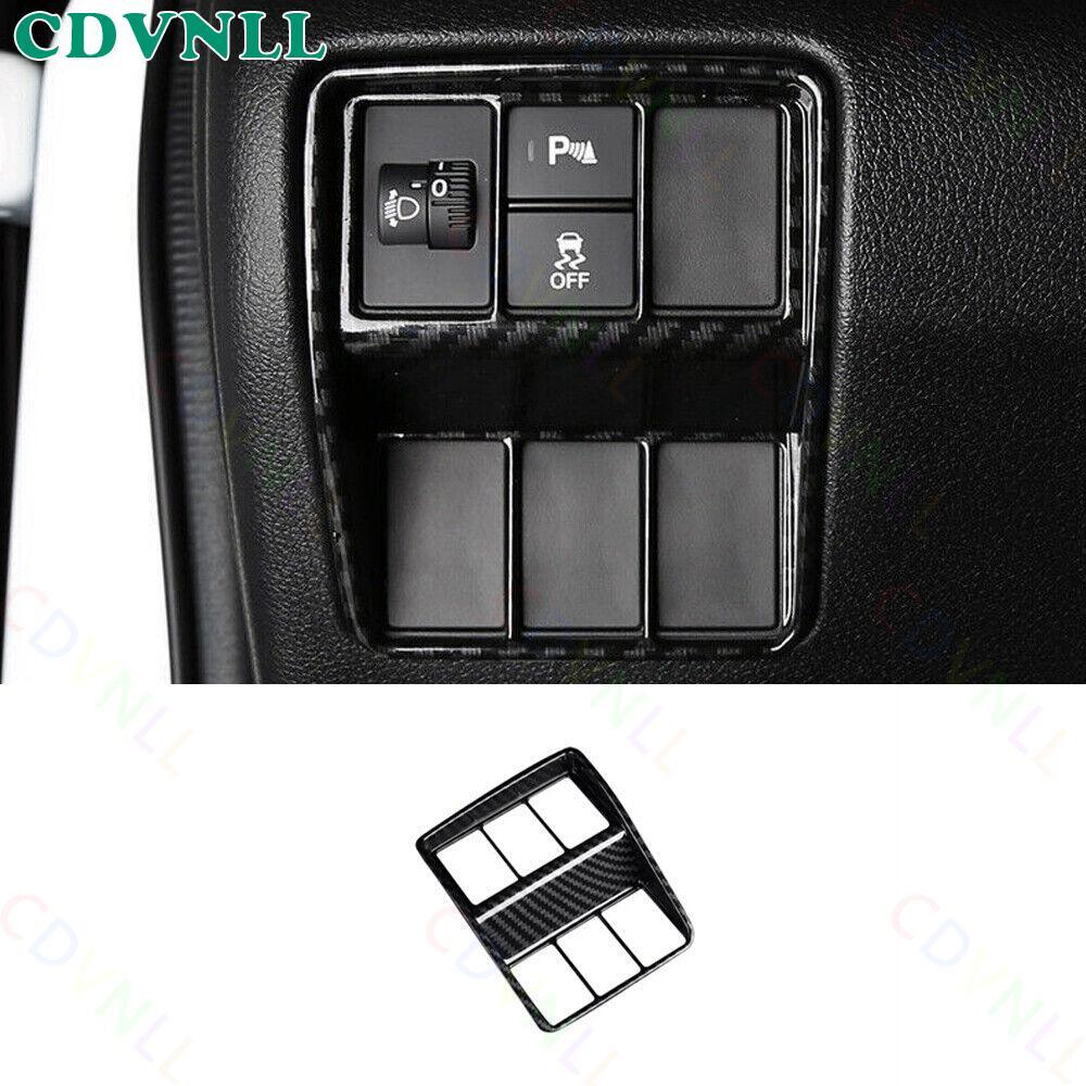 Headlight Switch Control Frame Cover For Honda CR-V 2017-2022 ABS Carbon Fiber
