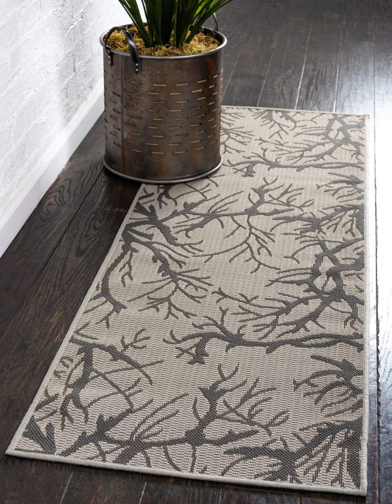 Outdoor Botanical Collection Area Rug - Branch (2' x 6' 1