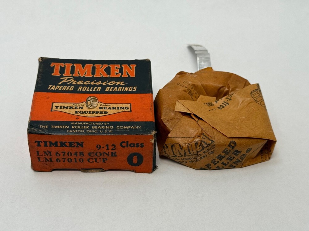 Timken LM67048-90012 Taper Bearing Cone&Cup LM67048/LM67010 #0 1-1/4