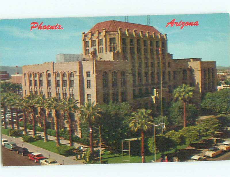Unused Pre-1980 OLD CARS & COURT HOUSE Phoenix Arizona AZ n4153
