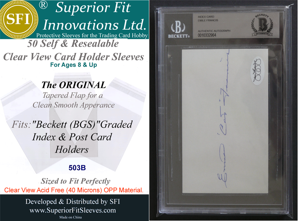 BGS Graded Post Card Size Slab Sleeves with Tapered Flap - Pack of 50 *503B*