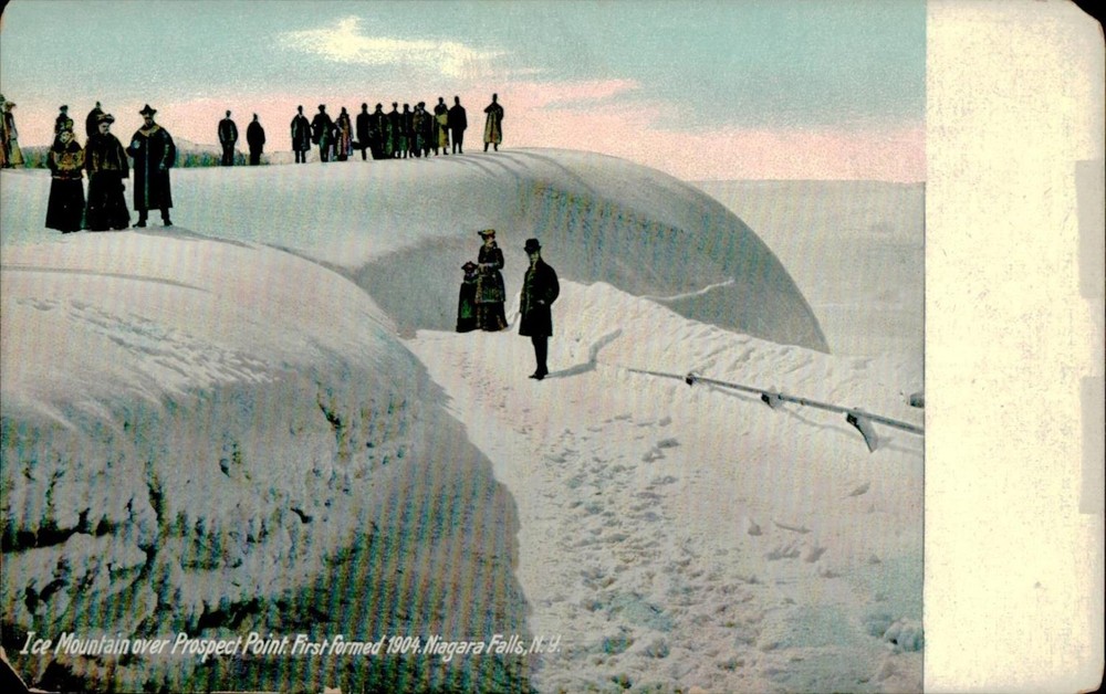 Antique 1900s Ice Mountain over Prospect Point Niagara Falls NY Postcard