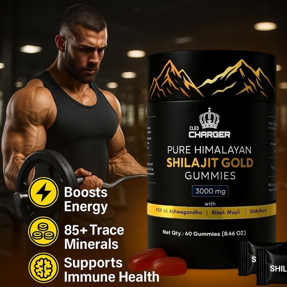 Himalayan Shilajit Gold Gummies for Peak Performance - 60 Count