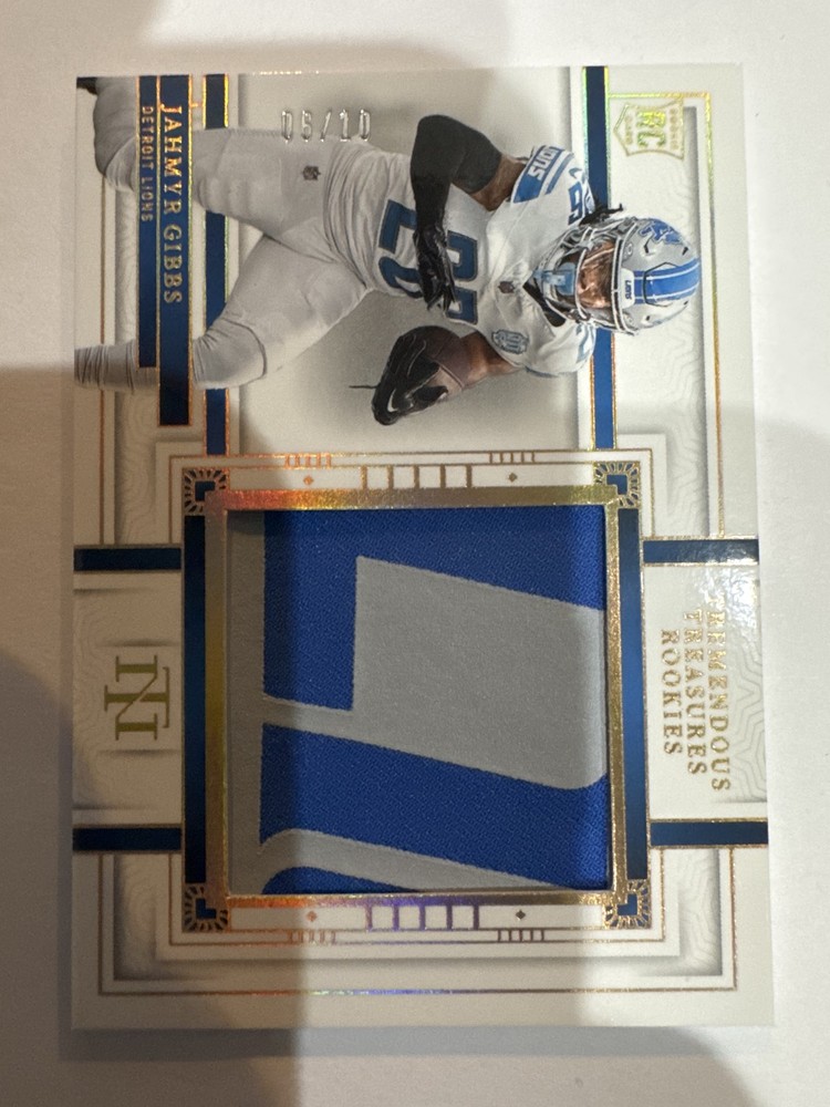2023 Panini National Treasures #TTR-JGS Jahmyr Gibbs  Rookies Holo #/10