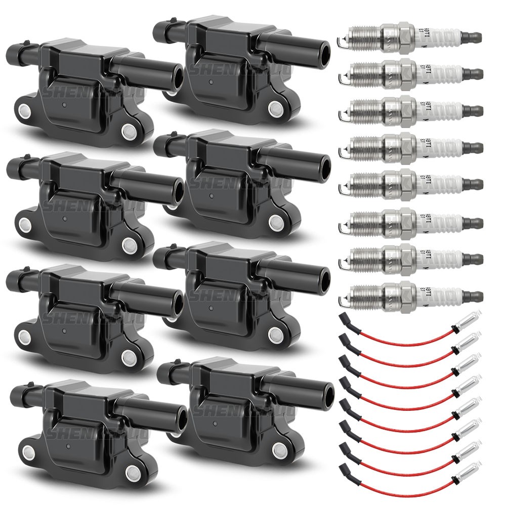 red Set of of 8 Square Ignition Coil Pack Fits for 5.3 V8 2007 2008 2009 2010...