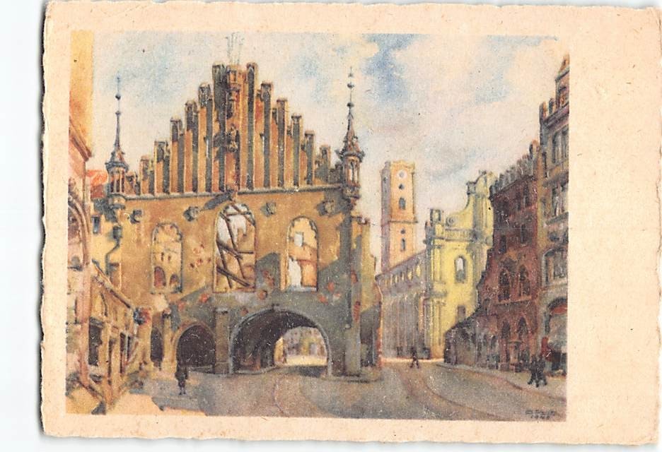 Postcard Old Town Hall and Holy Ghost Church Munich Germany