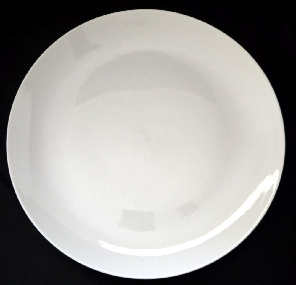 Set Of 2 The Cellar Whiteware Coupe Dinner Plates 10 1/2