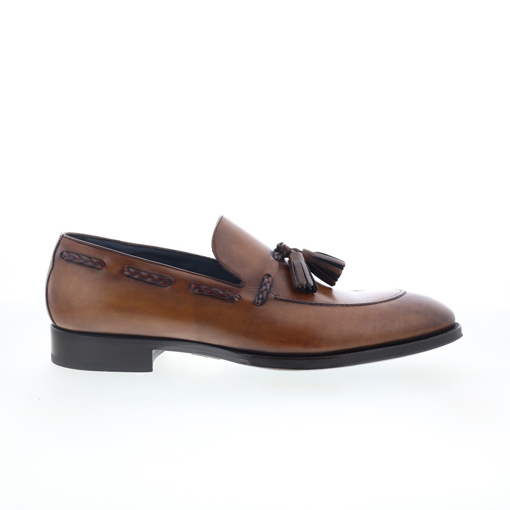 Di Bianco Varesse Mens Brown Leather Loafers & Slip Ons Casual Shoes 10