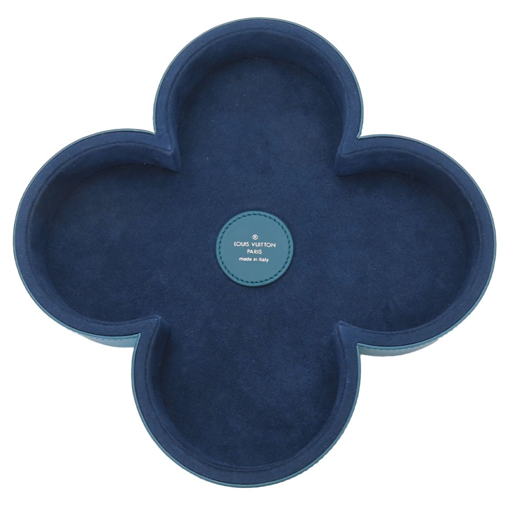 Louis Vuitton Vide Poche Flower Monogram Blue Veil Tray Blue With Dust Bag Used