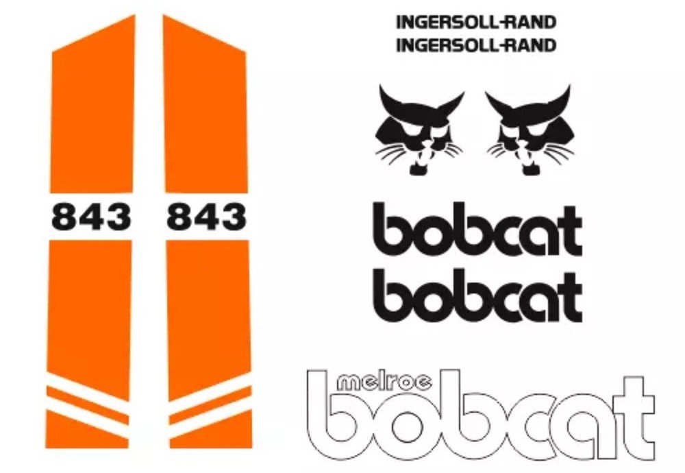 BOBCAT 843 Full Decal Sticker Kit Graphic Set with Free Shipping