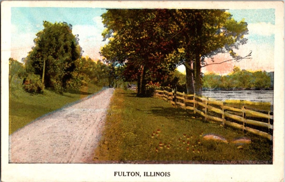 Fulton Illinois IL : ROAD SCENE m/14 BC5157