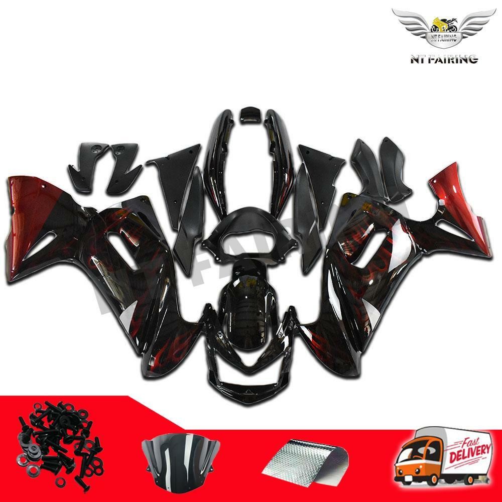 NTB Fit for Kawasaki Ninja 650R 2006 2007 2008 Fairing Kit Black Plastics c002