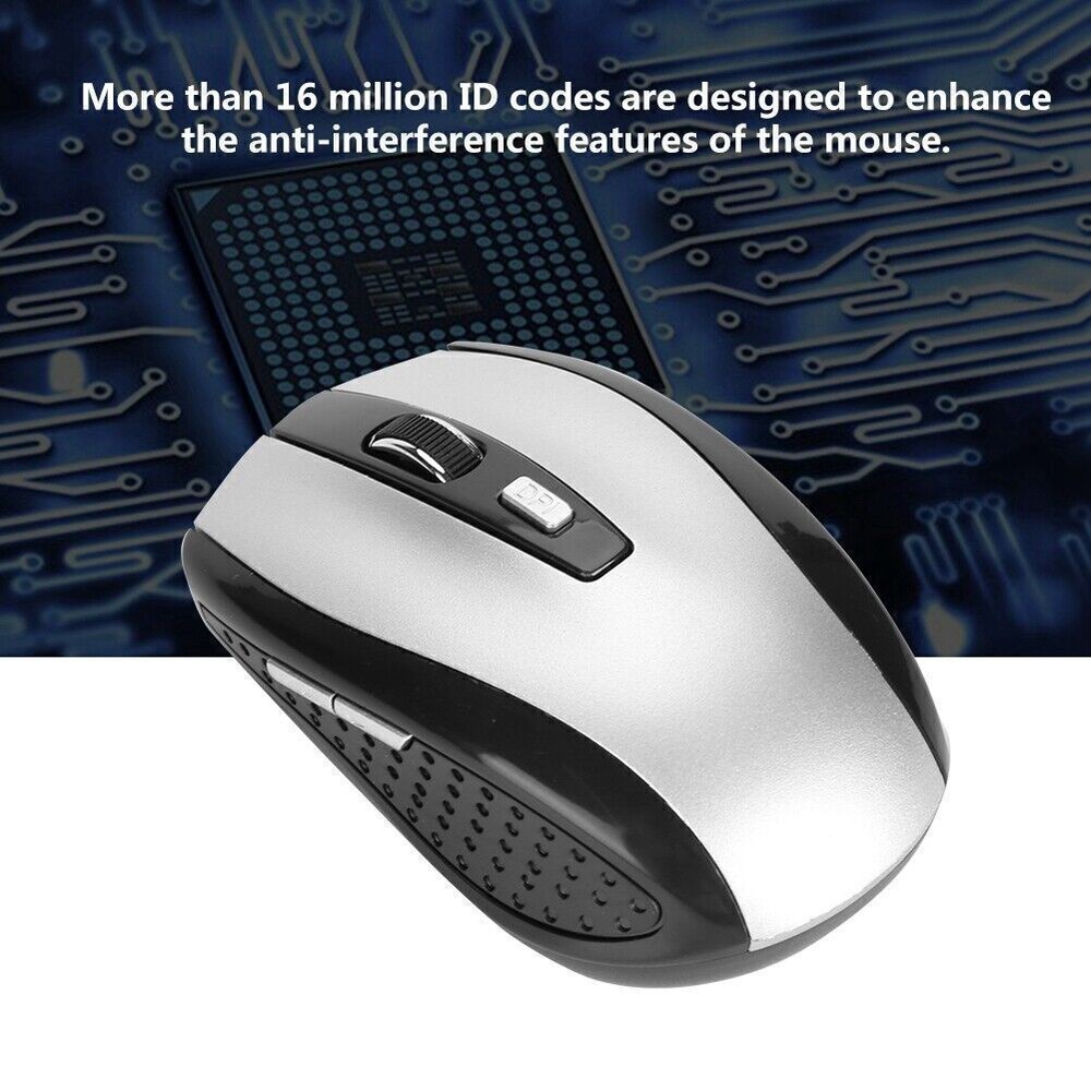 Portable 6D 2.4GHz Wireless Optical Mouse with USB Receiver for PC Laptop