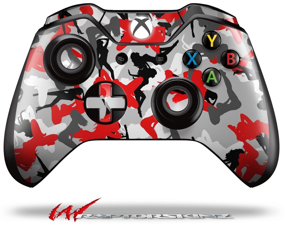 Sexy Girl Silhouette Camo Red Skin for XBOX One Controller