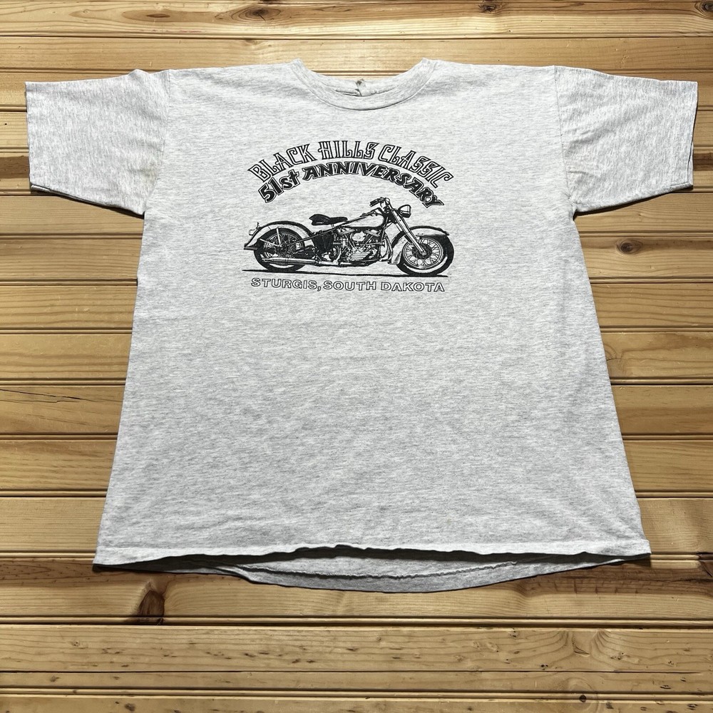 Vintage 90s Sturgis Black Hills Classic Motorcycle Rally Shirt Size Large