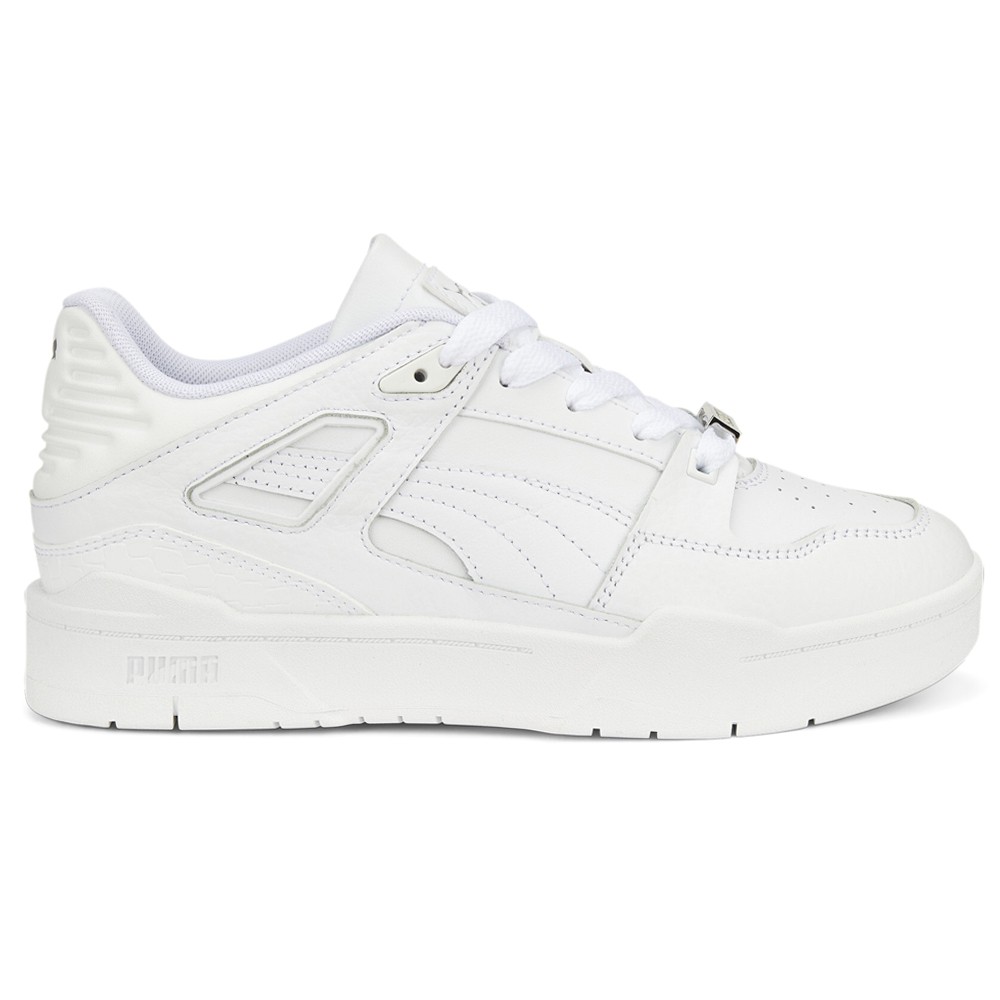 PUMA Slipstream Leather Lace Up  Womens White Sneakers Casual Shoes 39112701