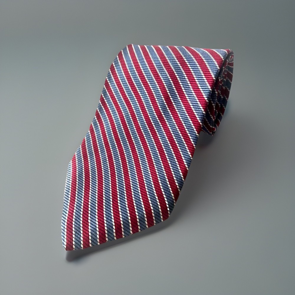 Brooks Brothers Makers Jacquard Design Silk Neck Tie Made In USA 59 x 3.75